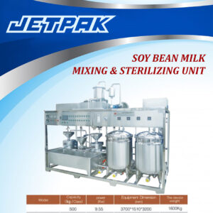 SOY BEAN MILK MIXING AND STERILIZING UNIT