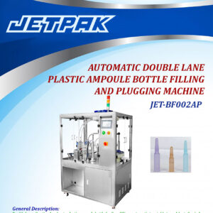 AUTOMATIC-DOUBLE-LANE-PLASTIC-AMPOULE-BOTTLE-FILLING-AND-PLUGGING-MACHINE