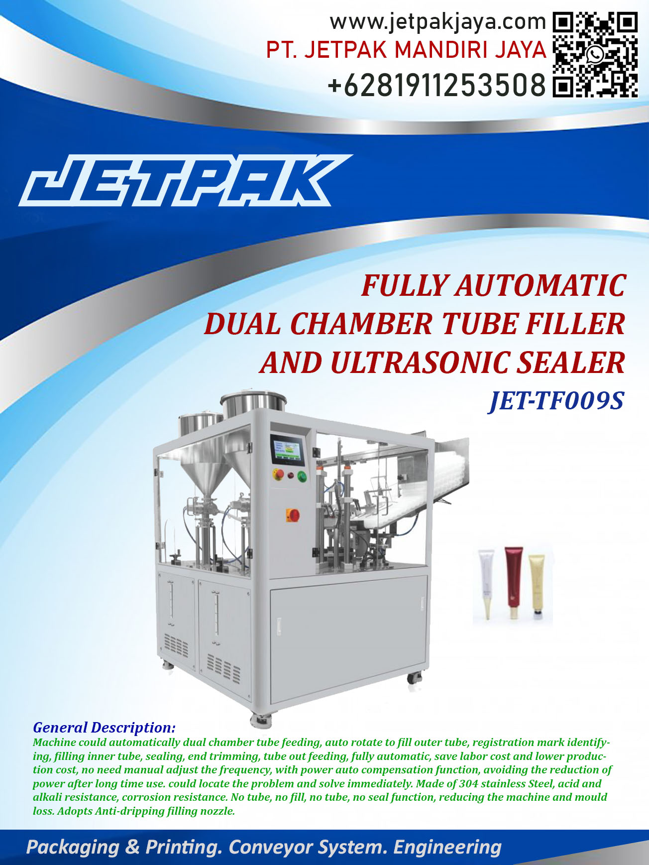 DUAL-CHAMBER-TUBE-FILLER-AND-ULTRASONIC-SEALER