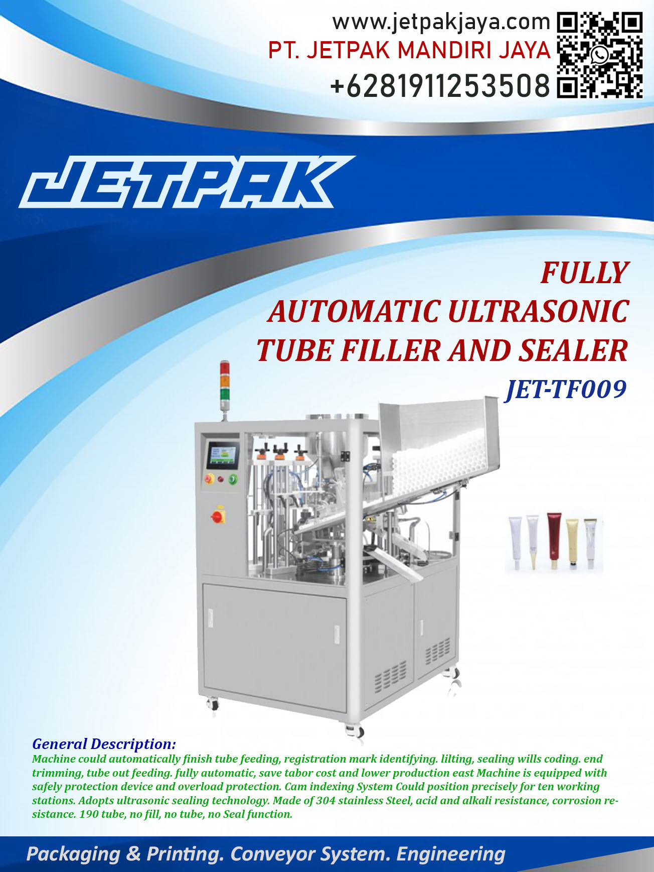 FULLY-AUTOMATIC-ULTRASONIC-TUBE-FILLER-AND-SEALER