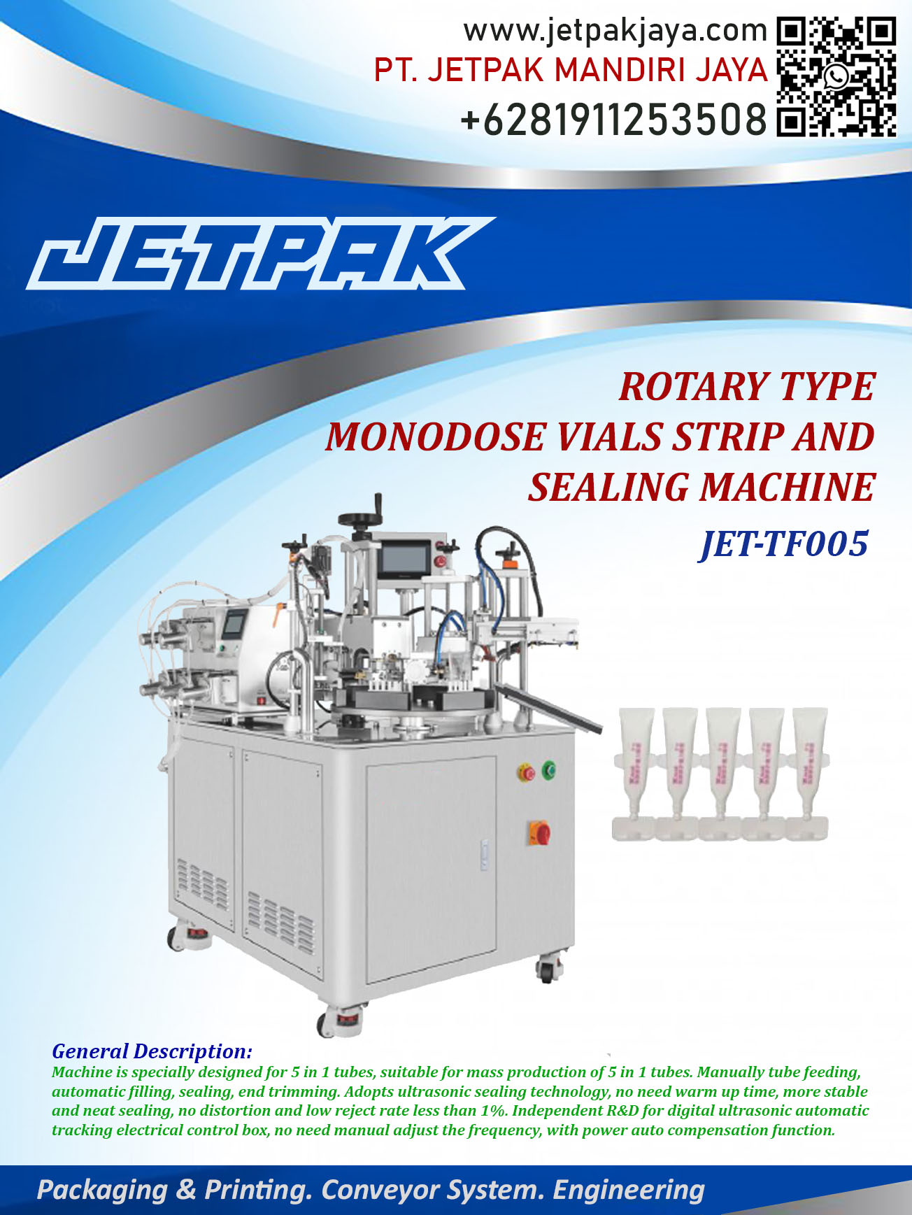 ROTARY-TYPE-MONODOSE-VIALS-STRIP-AND-SEALING-MACHINE