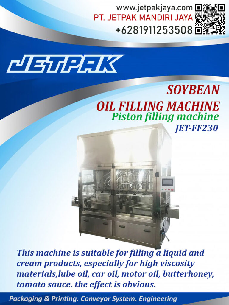 This machine is suitable for filling liquid and cream based products.

For more information please contact:

Leonardo Jr : +6285320680758

PT. JETPAK MANDIRI JAYA PACKAGING MACHINE – CONVEYOR SYSTEM – AUTOMATION – PRINTING – FABRICATION.
https://www.jetpakjaya.com
