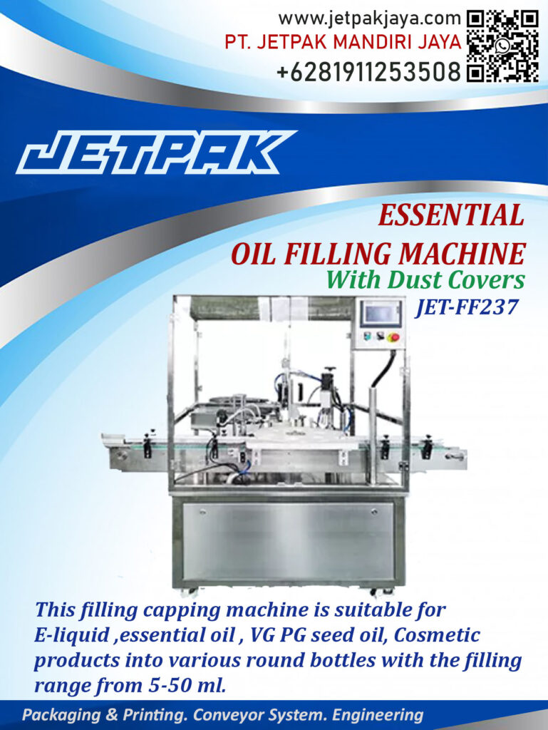 This filling capping machine is suitable for filling liquid based products into various round bottles.

For more information please contact:

Leonardo Jr : +6285320680758

PT. JETPAK MANDIRI JAYA PACKAGING MACHINE – CONVEYOR SYSTEM – AUTOMATION – PRINTING – FABRICATION.
https://www.jetpakjaya.com