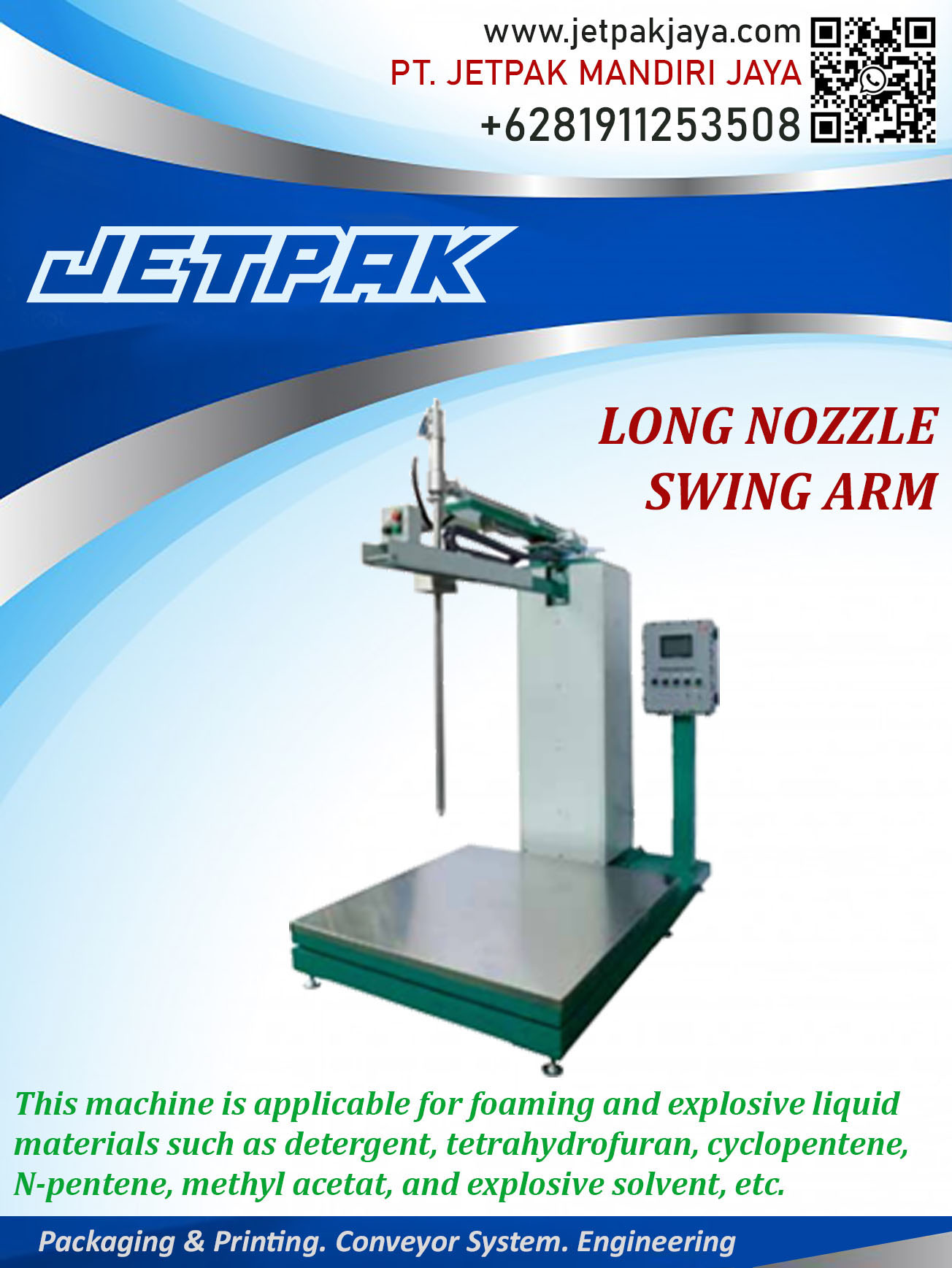 EXPLOSION PROOF FILLING MACHINE-LONG NOZZLE SWING ARM - GSS32