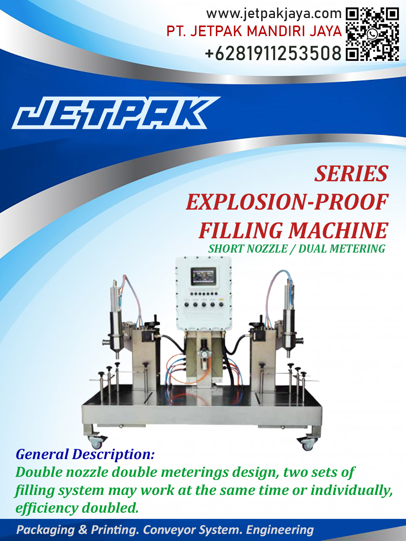 SERIES EXPLOSION-PROOF FILLING MACHINE - DUAL METERING - JET-GSS5