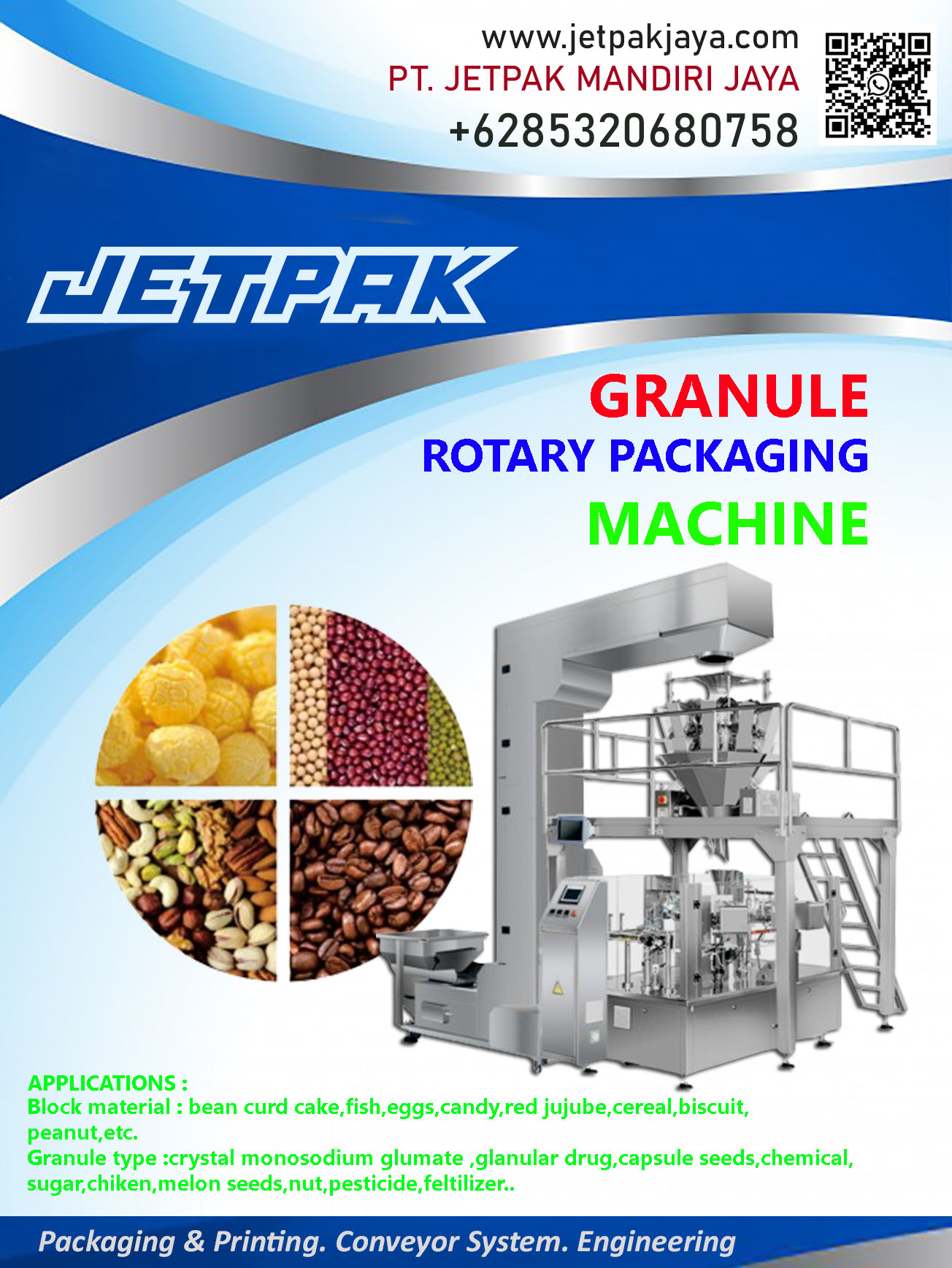 Rotable Packaging GRANULE ROTARY PACKAGING MACHINE – PT. JETPAK MANDIRI JAYA